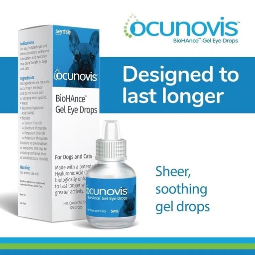 [1862] Ocunovis ProCare BioHAnce Gel Eye Drops for Dogs and Cats